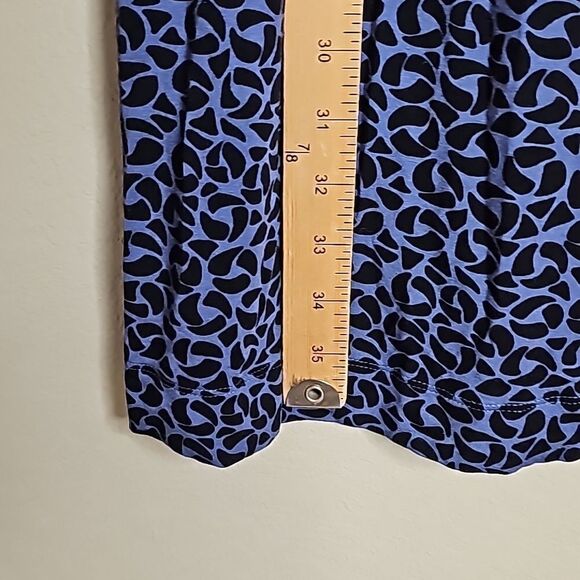 Soma small Dolman sleeve dress Blue black print - Picture 6 of 7